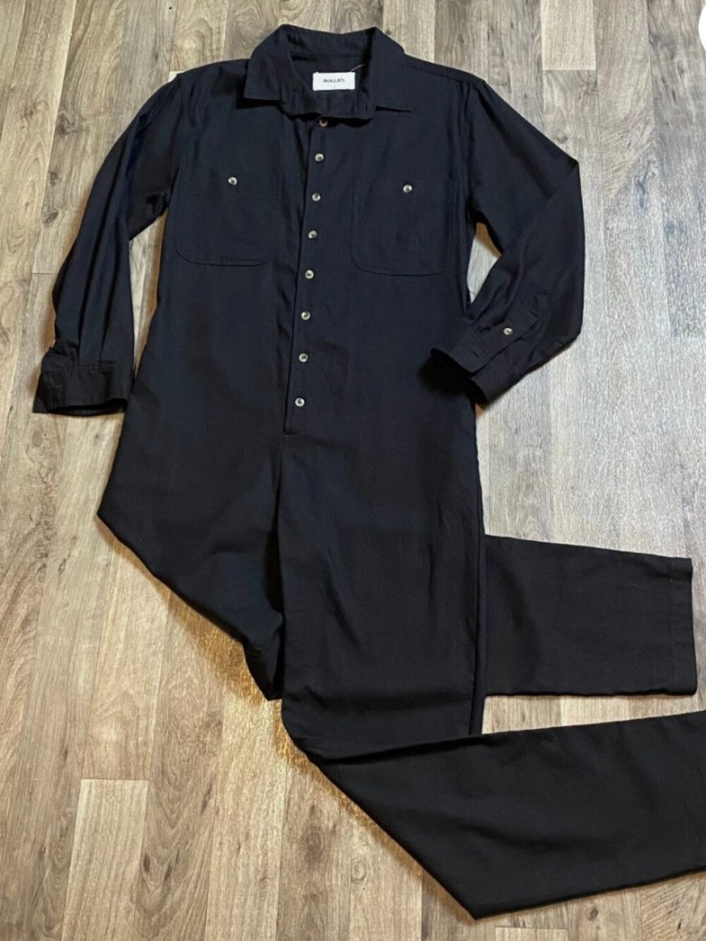 ROLLA's Black Jumpsuit Women's Size 6/XS Long Sleeve Linen Blend